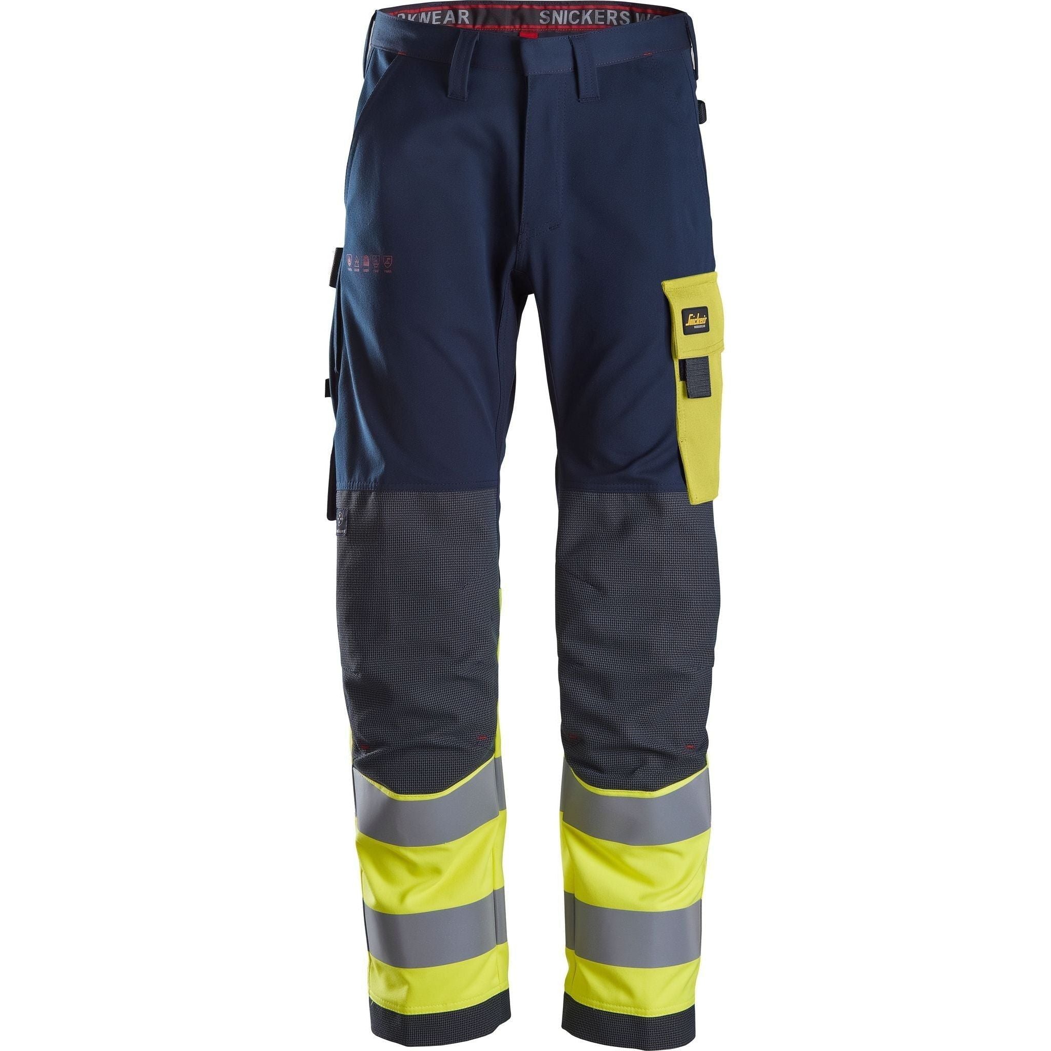 Snickers Protecwork Buks Vis Klasse 6376 Navy Gul 152 Bukser Arbejdstøj Discount - Snickers Jeans - 7332515350077