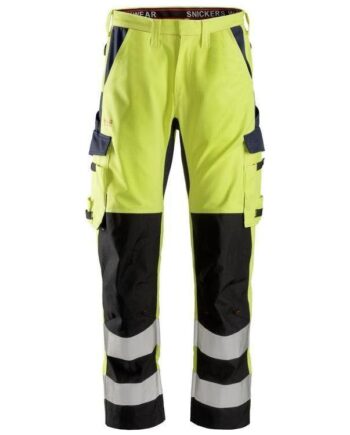 Snickers Protecwork Buks Vis Klasse 6364 Vis Gul Navy Bukser Arbejdstøj Discount - Snickers Jeans  - 7332515278203