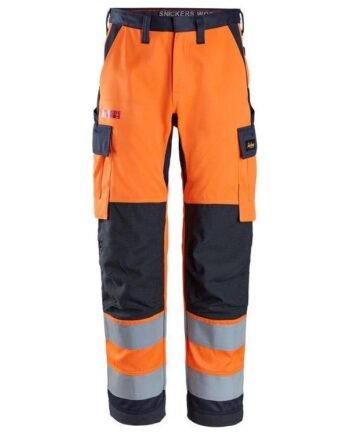 Snickers Protecwork Buks Vis Klasse 6366 Orange Bukser Arbejdstøj Discount - Snickers Jeans