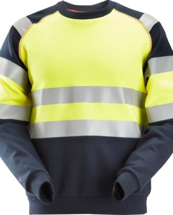 Snickers Protecwork Sweatee Shirt Vis Klasse 2869 Navy Gul Sweatee Shirt 1149 Iso 11612 - Snickers Shirt  - 7332515335234