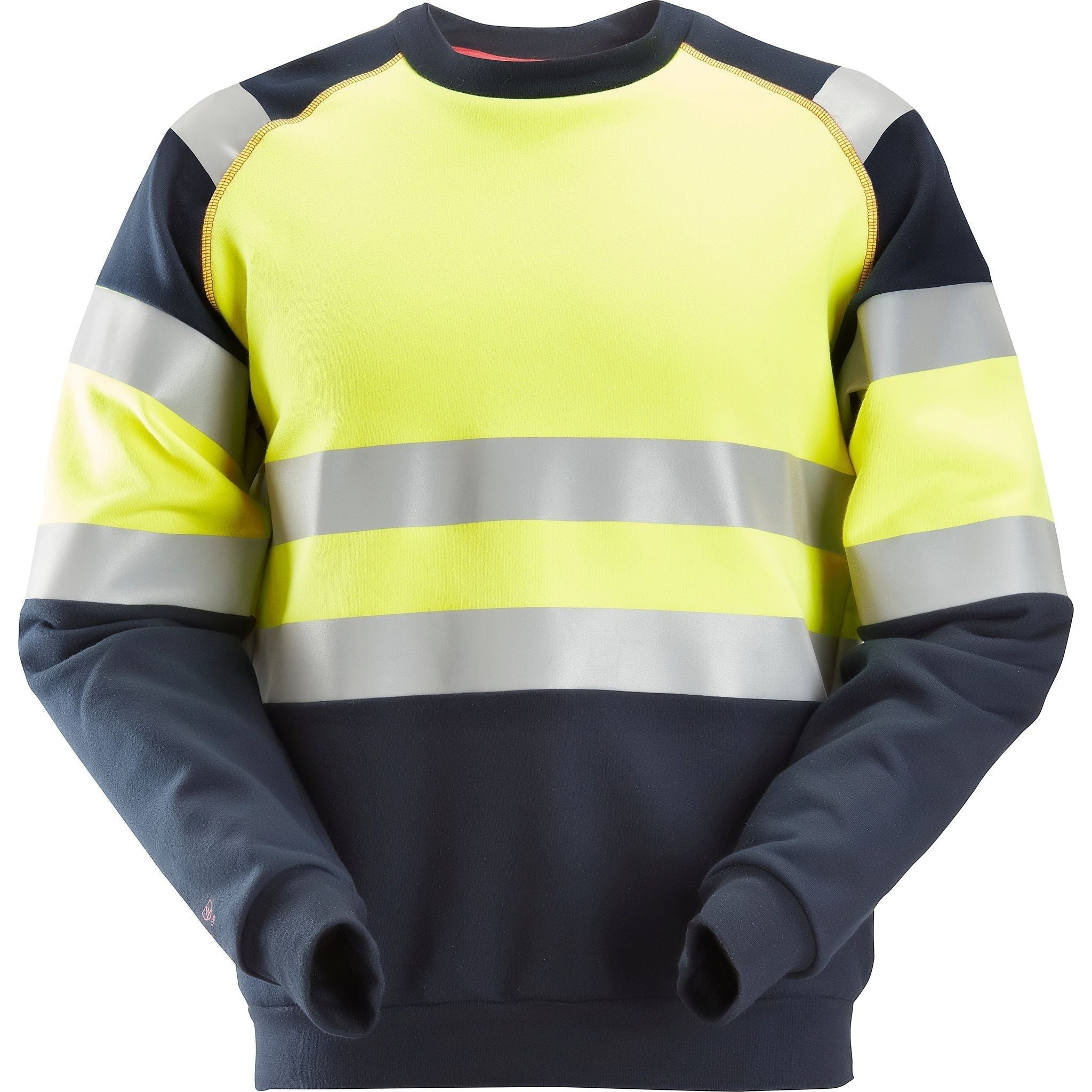 Snickers Protecwork Sweatee Shirt Vis Klasse 2869 Navy Gul Sweatee Shirt 1149 Iso 11612 - Snickers Shirt - 7332515335234