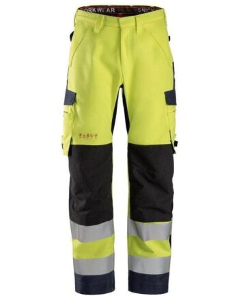 Snickers Skalbuks Vis Klasse 6563 Gul Navy Bukser Arbejdstøj Discount - Snickers Jeans  - 7332515278531