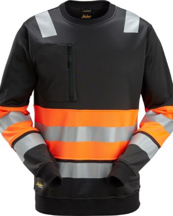 Snickers Sweatee Shirt High Vis Klasse 8031 Sort Orange Sweatee Shirt Vis Overdele - Snickers Shirt  - 7332515550699