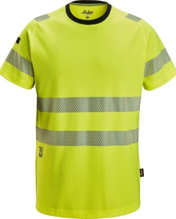 Snickers Shirt High Vis Klasse 2539 Gul Shirts Herre Korte ærmer - Snickers Shirt  - 7332515581273