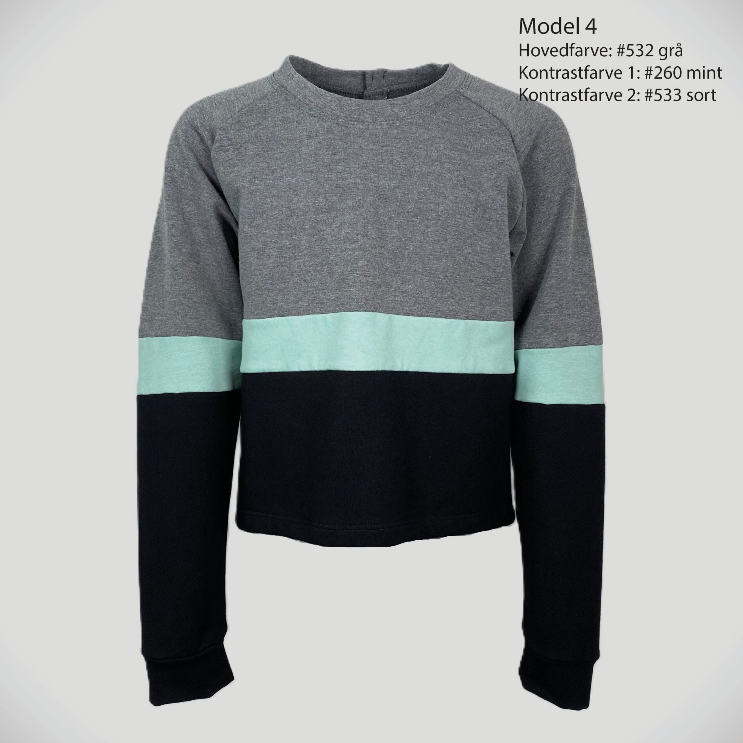 260 Mint Sweatee Shirt Med Raglanærme Med Kontraster - Daro Shirt