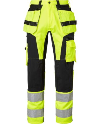 Sort Top Swede 236 Craftsmen Trousers Fluorescent Yellow Black C44 Bukser Discount Vis - Top Swede Jeans  - 7340098933419