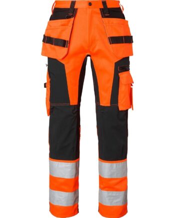 Sort Top Swede 236 Craftsmen Trousers Fluorescent Orange Black C44 Bukser Discount Vis - Top Swede Jeans  - 7340098933655