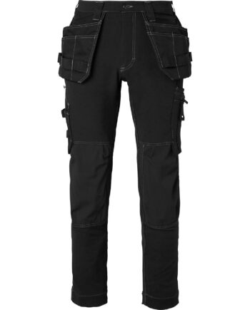 Sort Top Swede 306 Craftsmen Trousers Black C44 Bukser Herre Stretch - Top Swede Jeans  - 7340098941131