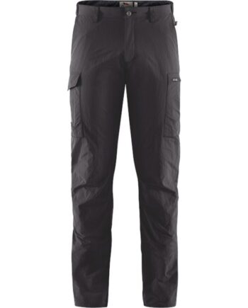 Grå Fjallraven Travellers Trousers Herre Mænd Dark Grey Bukser - Fjällräven Jeans  - 7323450548407