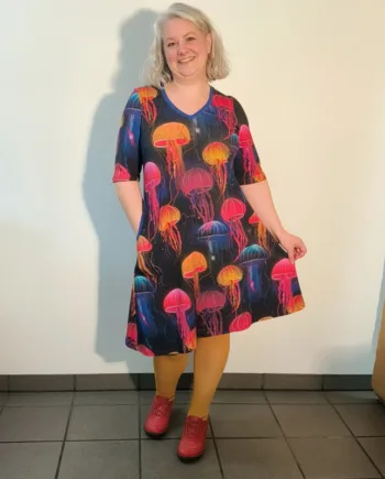 Sort Tulla Kjole Jellyfish - Amamiko Jeans