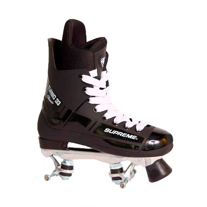 Sort Supreme Turbo Aluminium Side Side Rulleskøjte Kun Støvle Understel - Supreme Rollers SkoSneaksers - 5711697000697