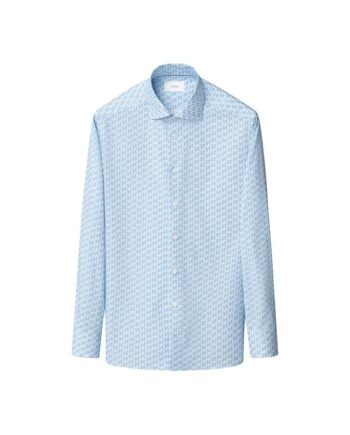 38 Floral Signature Poplin Shirt - Eton Shirt  - 7313584569287