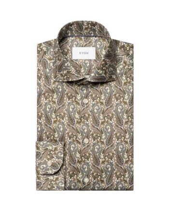 40 Paisley Signature Twill Shirt - Eton Shirt  - 7313584820968