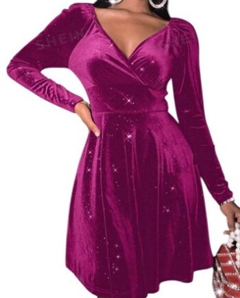 Velour Kjole: Asta Louise Cerise - Jeans