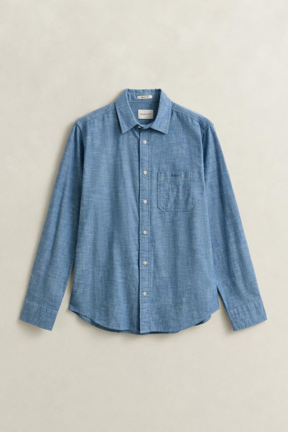 L Reg Chambray Shirt - Gant Shirt  - 7325708652782
