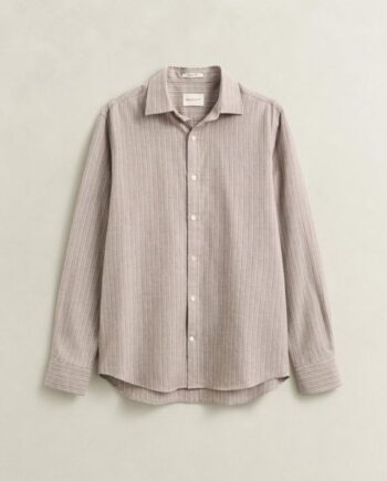 3XL Reg Flannel Melange Stripe Shirt - Gant Shirt  - 7325709008076