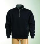 Sort Sweatee Shirt Med Lynlås - Shirt  - 7322301573056