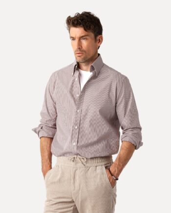 Brick Pinstripe Shirt - Less Worries Shirt