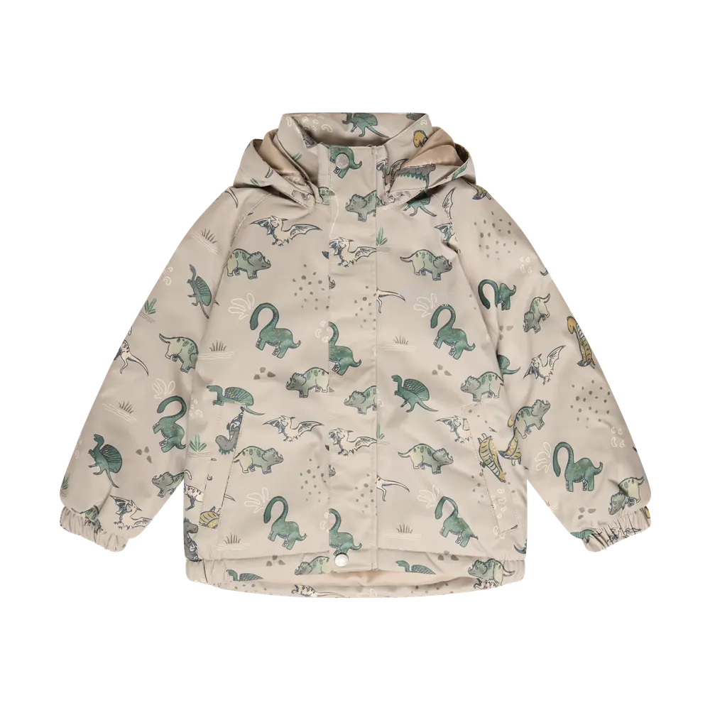 Beige Minymo Vinterjakke Print Crockery - Minymo Jeans - 5713438854064