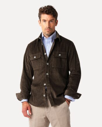 Chocolate Cord Shirt - Less Worries Shirt
