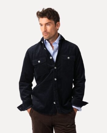 Navy Cord Shirt - Less Worries Shirt