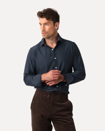 Navy Power Stretch Shirt - Less Worries Shirt