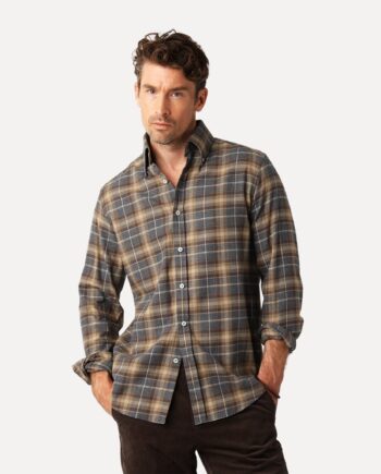 Brown Check Flannel Shirt - Less Worries Shirt