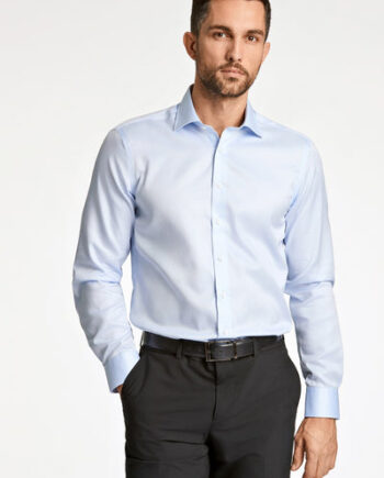 Light Blue Lindbergh 1927:twill Weave Shirt - Lindbergh Shirt  - 5714396434664