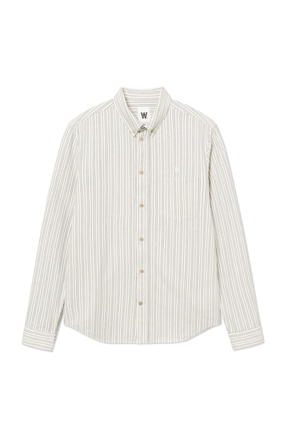 Silver Birch St Wwadam Stripe Shirt - Wood Wood Shirt - 5715751509522