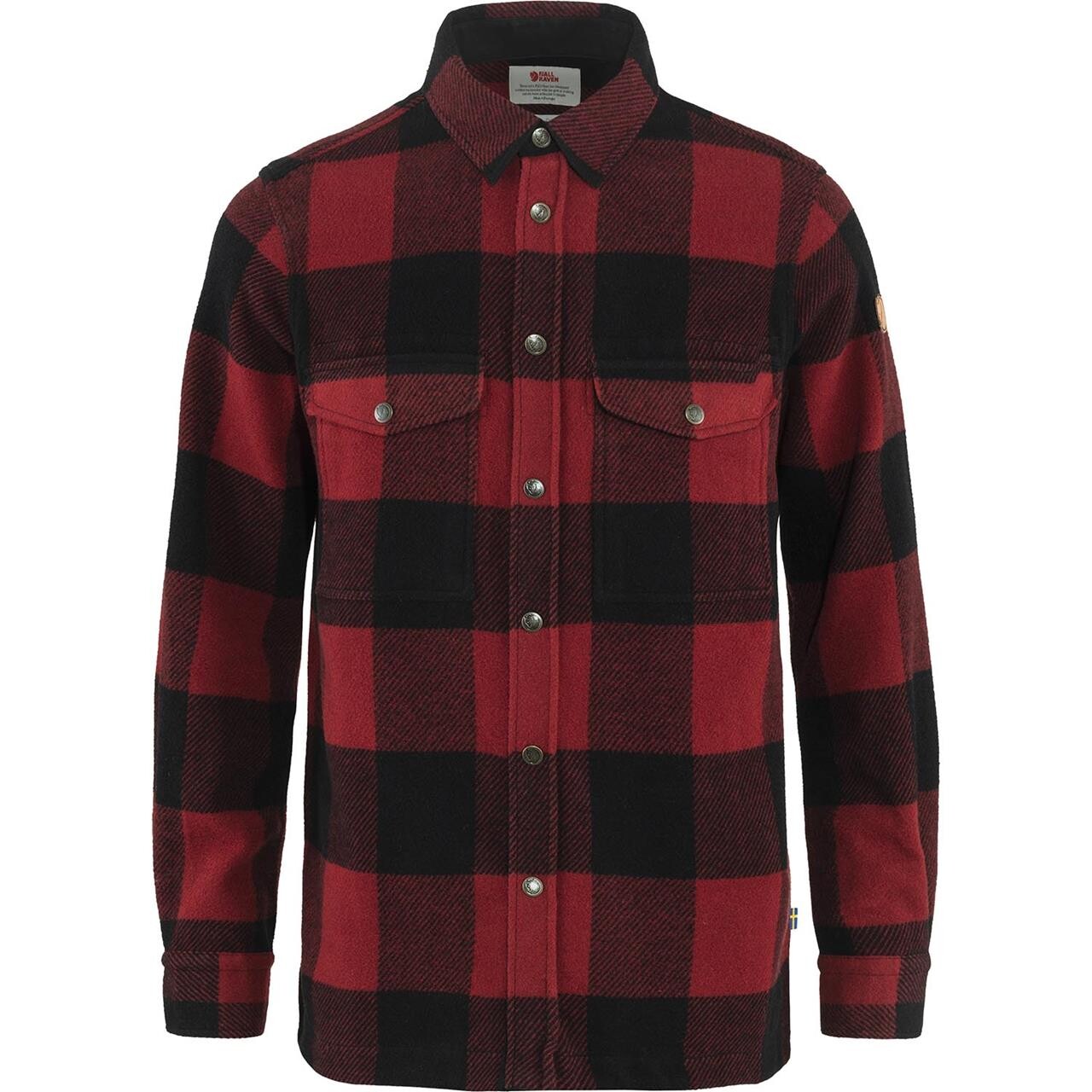Rød (RED/320) Fjallraven Mens Canada Shirt Rød Red 320 Large - Fjällräven Shirt  - 7392158891917