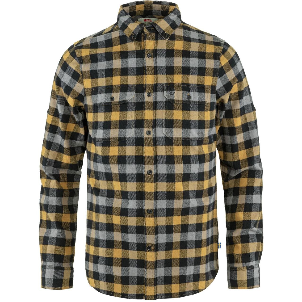 Sort Fjallraven Mens Skog Shirt Brun Buckwheat Brown Black 232 550 - Fjällräven Shirt - 7323450793357