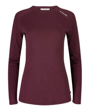 Lilla (FIG) Aclima Womens Warmwool Crew Neck Shirt Lilla Fig Large - Aclima Shirt  - 7034041130658