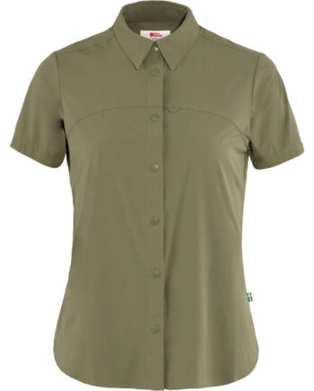 Grøn Fjallraven Womens High Coast Lite Shirt Green 620 - Fjällräven Shirt  - 7323450686581