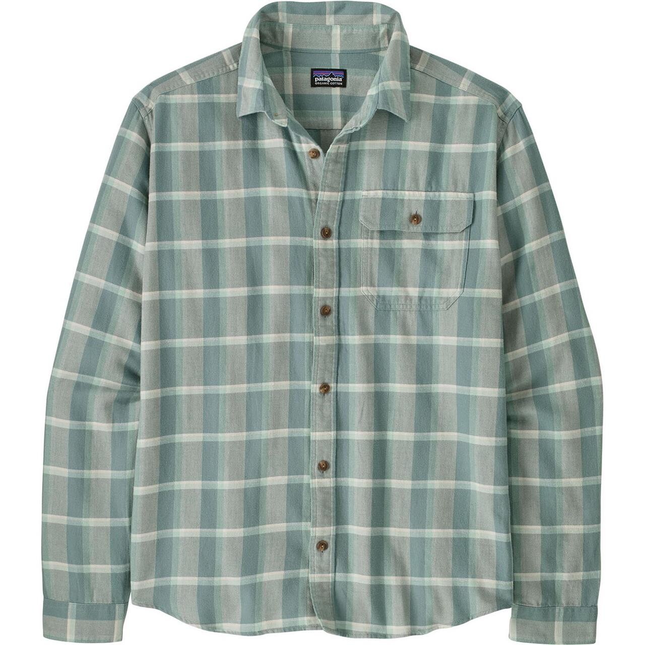 Blå (MARINE LAY Patagonia Mens Fjord Flannel Shirt Blå Marine Layer:blue Sage Large - Patagonia Shirt - 198077578895