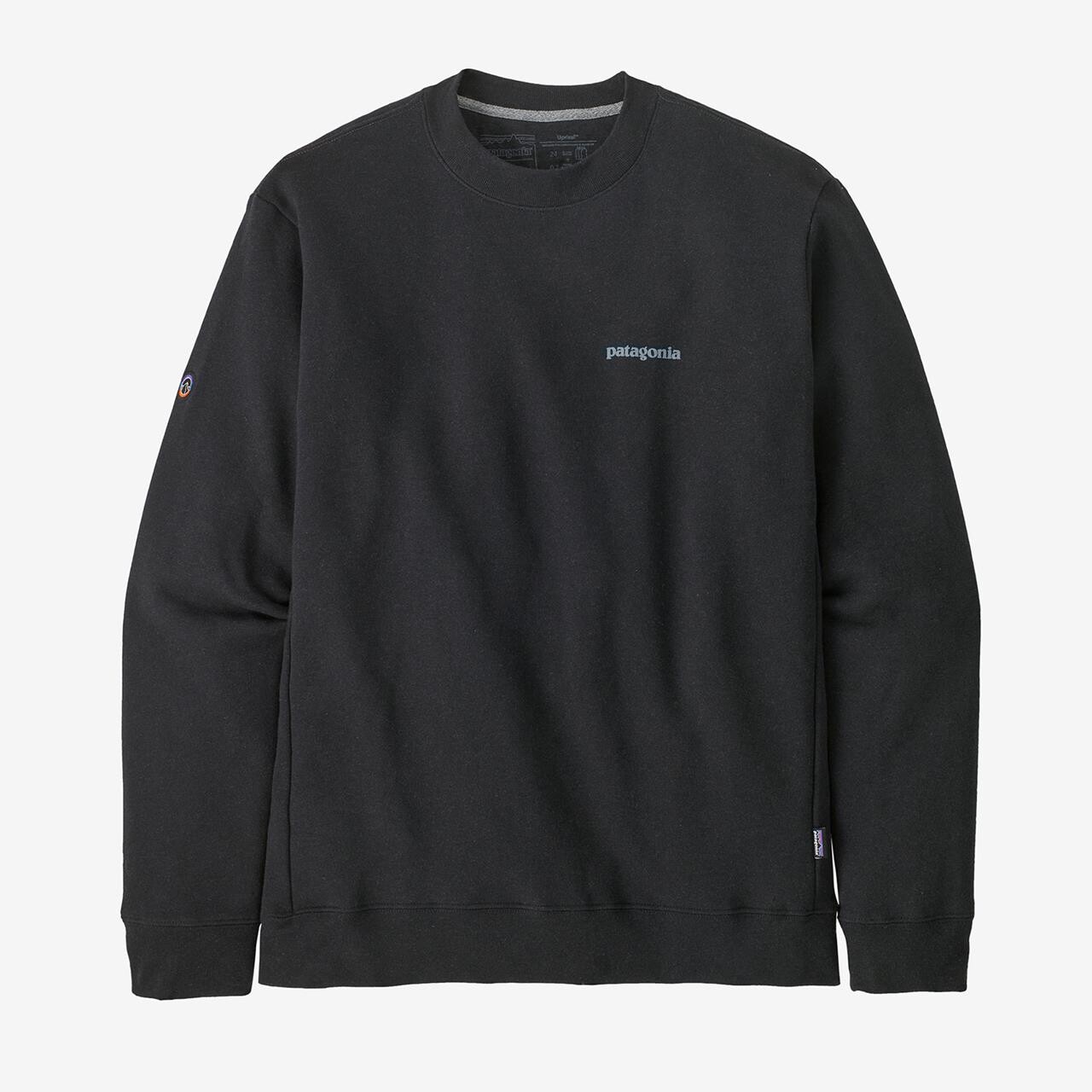 Sort Patagonia Fitz Roy Icon Uprisal Crew Sweatee Shirt Ink Black - Patagonia Shirt - 195699120815