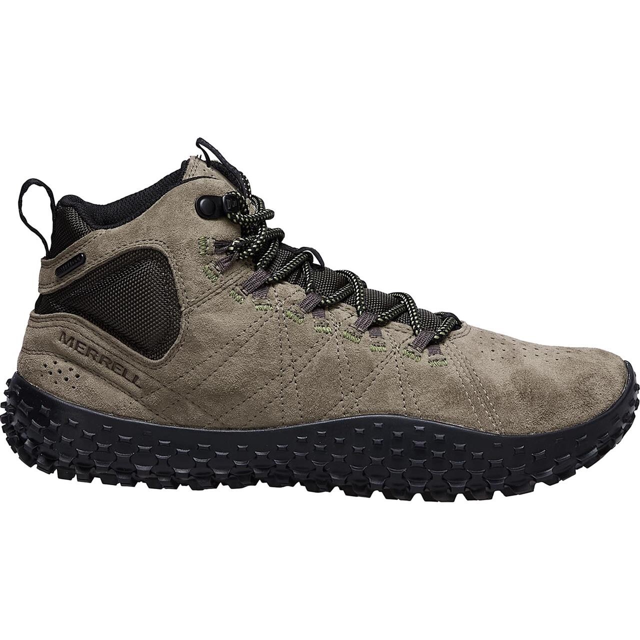 Sort Merrell Mens Wrapt Mid Grøn Olive Black - Merrell SkoSneaksers  - 195020593646