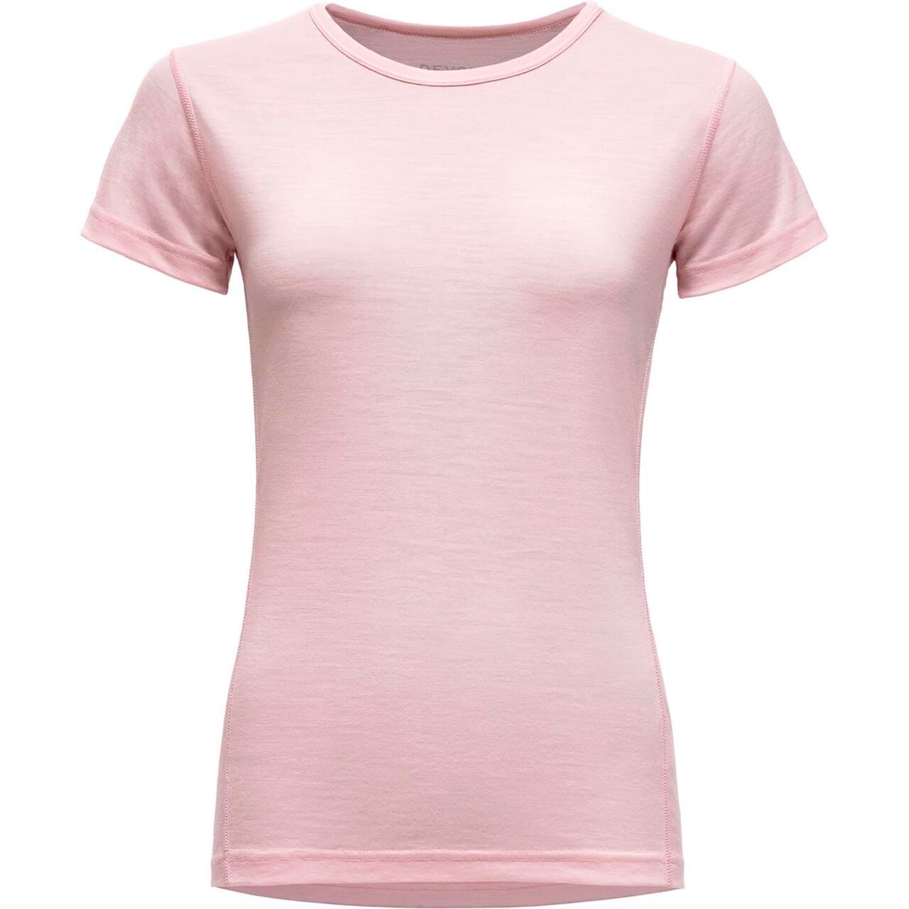 Pink Devold Womens Breeze Merino 150 Shirt Lyserød Chalk Large - Devold Shirt - 7028567736333