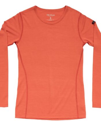 Rød (CORAL) Devold Womens Breeze Merino 150 Shirt Rød Coral Large - Devold Shirt  - 7028567736586