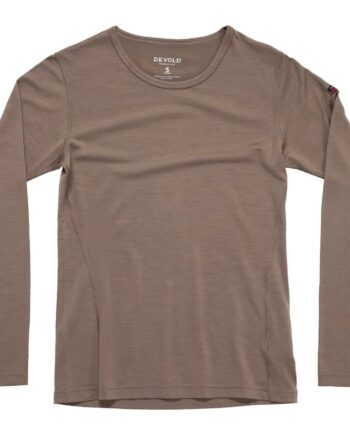 Brun (FALCON) Devold Womens Breeze Merino 150 Shirt Brun Falcon Large - Devold Shirt  - 7028567752029