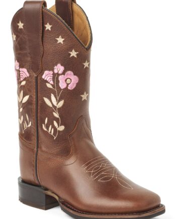 Dk. Brown Cowboy Støvle Blomster Broderi Brown Brown - SkoSneaksers  - 5715859066163
