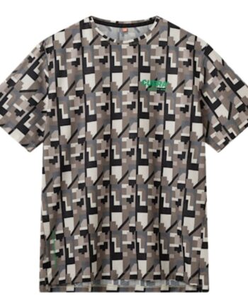 Grøn Cuera Oncourt Breathe Camou Shirt Camou Green Print - Cuera Shirt