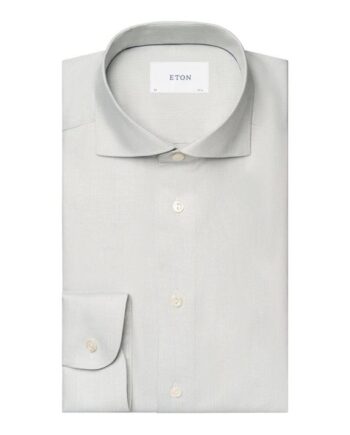 40 Melange Semi Solid Fine Twill Shirt - Eton Shirt  - 7313584199088