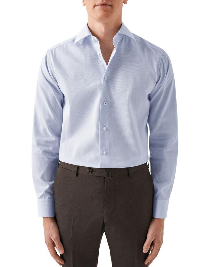 42 Fine Striped Twill Shirt - Eton Shirt - 7313583463418