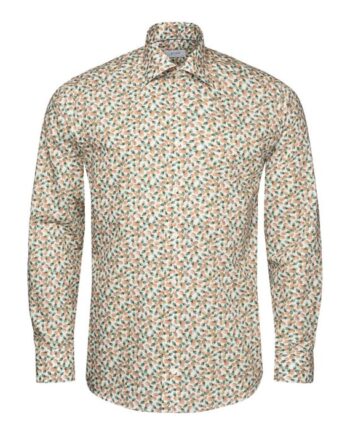 40 Pineapple Twill Print Shirt - Eton Shirt  - 7313583572318