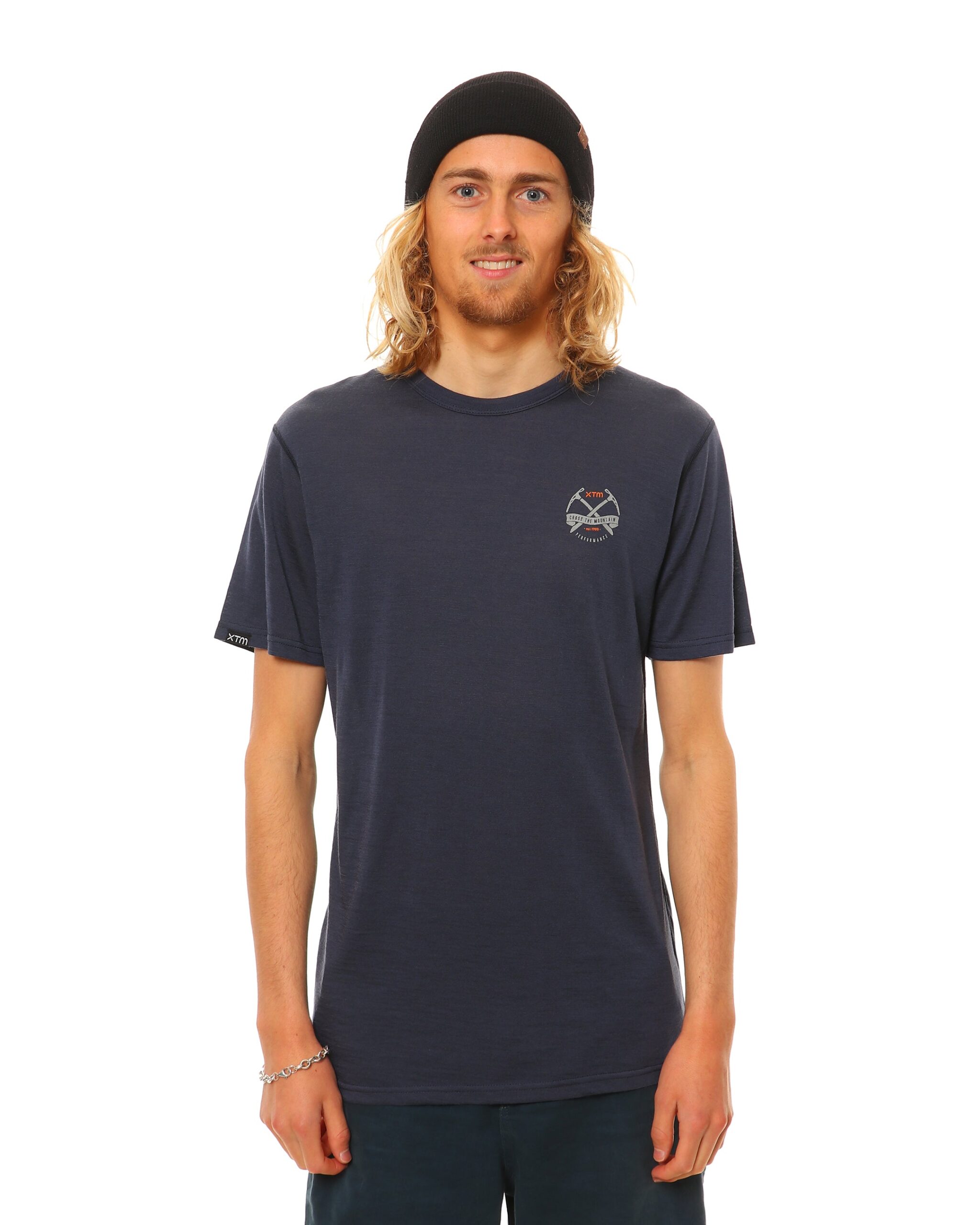 Merinould Shirt Til Mænd Adventure 170 Bæredygtig Ultralight Åndbar Shirt Merinould Navy Xtm Performance - Xtm Performance Shirt