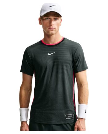 Sort Nike Court Aero Fit Slam Shirt Black Spruce - Nike Shirt