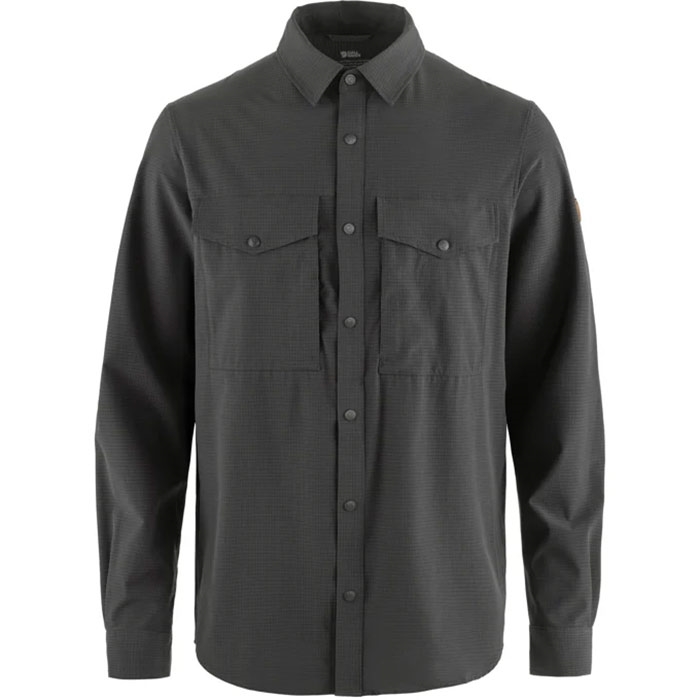 Grå Fjallraven Abisko Trekking Shirt Herre Mænd Dark Grey 2xl Skjorter - Fjällräven Shirt - 7323451090325