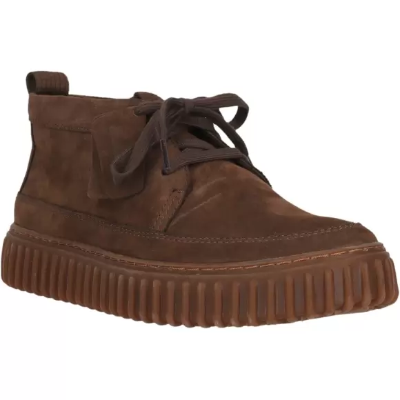 DARK BROWN NUB Clarks Torhill Lacehi Cl26184694 5228b - Clarks SkoSneaksers - 5063421505665