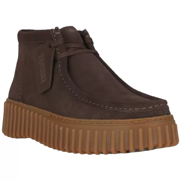 DARK BROWN SUED Clarks Torhill Moss Cl26185345 5230 - Clarks SkoSneaksers - 5063421652932