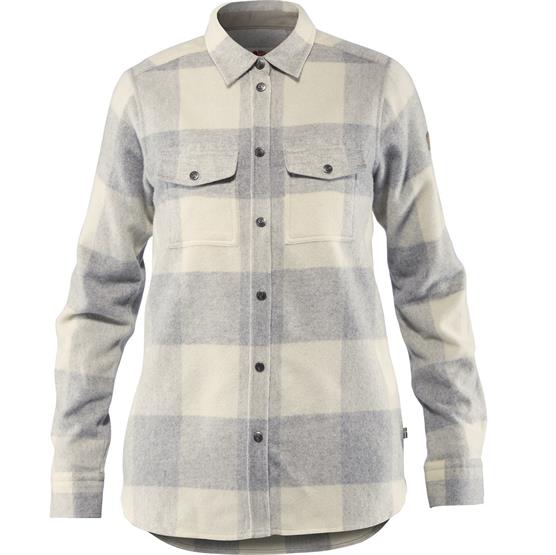 Hvid Fjallraven Canada Shirt Womens Fog Chalk White - Fjällräven Shirt - 7323450389369